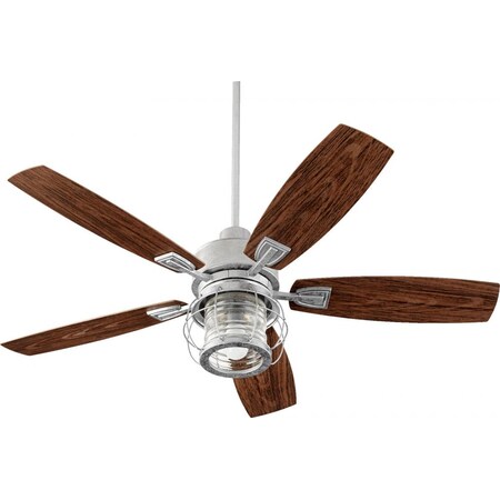 Quorum Galveston Patio Fan Galvanized 13525-9